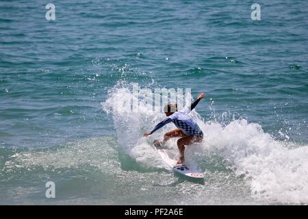 Pauline Ado konkurrieren in der US Open des Surfens 2018 Stockfoto