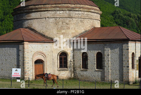 Alte Khan Moschee in Scheki Festung, nördlichen Aserbaidschan Stockfoto