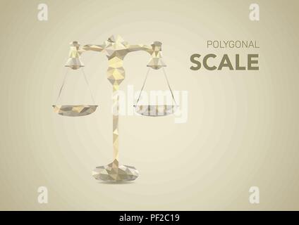 Gesetz Konzept mit polygonalen Gesetz Skala Vector Illustration Stock Vektor