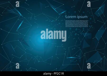 Blue Technologie Zusammenfassung Hintergrund mit Raumzeiger Abbildung Stock Vektor