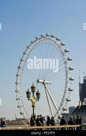 Das London Eye Riesenrad, London, England, UK Stockfoto