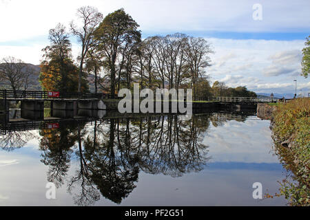 Caledonian Canal Corpach Fort William Stockfoto