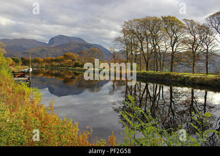 Ben Nevis und Caledonian Canal Corpach Fort William Stockfoto