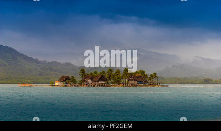 Eine typische Ansicht in den San Blas Inseln Stockfoto
