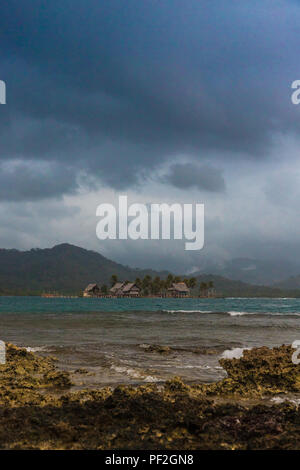 Eine typische Ansicht in den San Blas Inseln Stockfoto