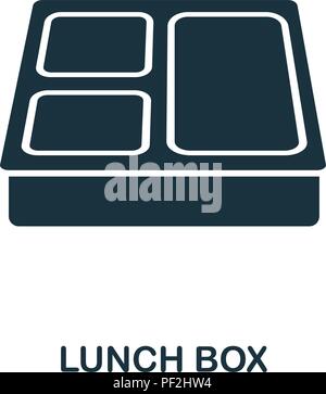 Lunch Box creative Symbol. Einfaches element Abbildung. Lunch Box Konzept symbol Design aus der Schule Sammlung. Für mobile und Web Design verwendet werden, ein Stock Vektor