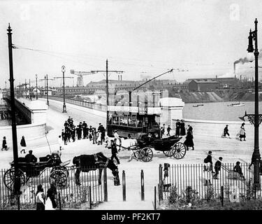 Walney Brücke, Barrow-in-Furness, Anfang 1900 s Stockfoto