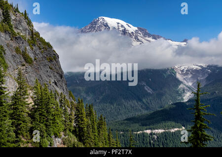 WA 14743-00 ... WASHINGTON - Mount Rainier von Eagle Peak Sattel in der tatoosh Strecke nahe Longmire gesehen. Stockfoto