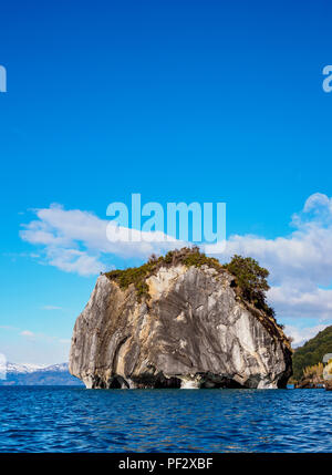 Marmor Kathedrale, Santuario de la Naturaleza Capillas de Marmol, General Carrera See, Puerto Rio Tranquilo, Region Aysen, Patagonien, Chile Stockfoto