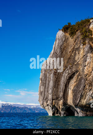 Marmor Kathedrale, Santuario de la Naturaleza Capillas de Marmol, General Carrera See, Puerto Rio Tranquilo, Region Aysen, Patagonien, Chile Stockfoto