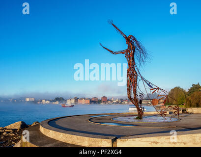 Prinzessin Licarayen Skulptur, Puerto Varas, Llanquihue Provinz, Los Lagos Region, Chile Stockfoto