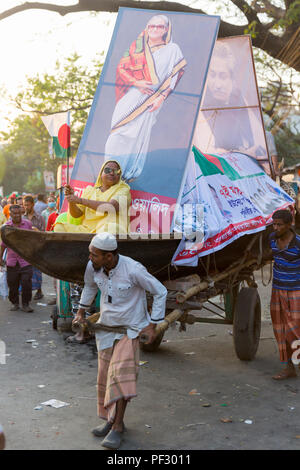 7. März Awami Liga Showdown bei sarowardi uddan, Dhaka 2018 Stockfoto
