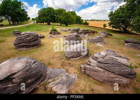 Rock City ein geologisches Wunder in der Nähe von Minneapolis, Kansas, USA Stockfoto