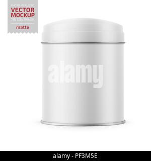 Runde matt kann Vorlage. Stock Vektor