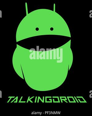 Emoticon Android, Android Minimalismus kreative logo Stock Vektor