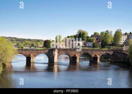 Devorgilla Steinbrücke über den Fluss Nith, Dumfries, Schottland, UK Stockfoto