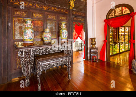 Baba Nyonya Museum, Georgetown, Penang, Malaysia. Stockfoto