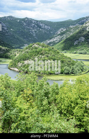 Blick auf den Lake Skadar, Montenegro Stockfoto