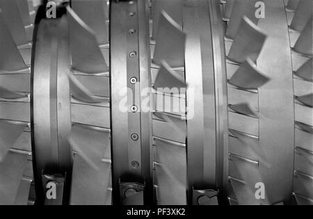 Turbojet verdichterschaufeln von J79 Stockfoto