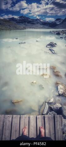 Gletscher See, Lac du Grand Desert, Schweiz Stockfoto