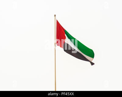 Flagge der Vereinigten Arabischen Emirate. Dubai. Stockfoto