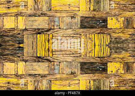 Textur des Boards eines alten Holztisch in antiken Farben mit Bronze