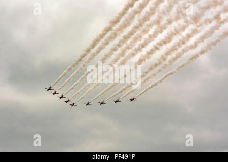 Die RAF 100. Jahrestag Fly Pass über London im Juli 2018 Stockfoto