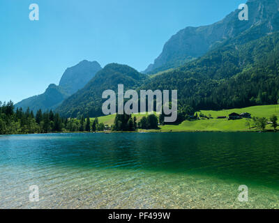 Hintersee, Ramsau, Berchtesgadener Land, Oberbayern, Bayern, Deutschland | Bayern, Deutschland Stockfoto