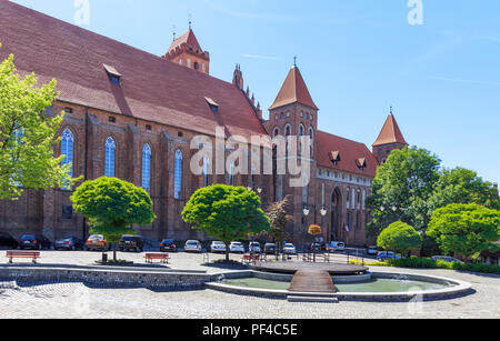 Marienwerder in Danzig, Pommern, Polen - einer mittelalterlichen Burg des Deutschen Ordens und die Kathedrale. Stockfoto