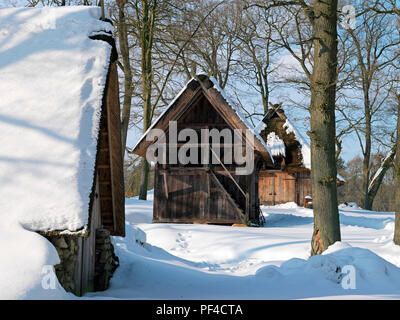 Naturpark Lüneburger Heide, Winter, Emhof, Wilsede, Gemeinde Bispingen, Landkreis Diepholz, Niedersachsen, Deutschland | Naturpark L Stockfoto