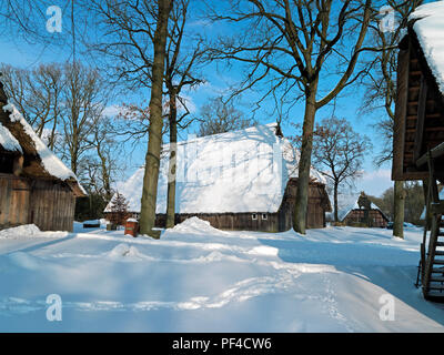 Naturpark Lüneburger Heide, Winter, Emhof, Wilsede, Gemeinde Bispingen, Landkreis Diepholz, Niedersachsen, Deutschland | Naturpark L Stockfoto