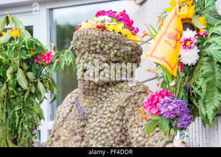 Burryman, South Queensferry, 10. August 2018 Stockfoto