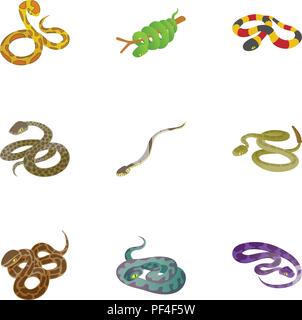 Schleichende Symbole, Cartoon Stil Stock Vektor