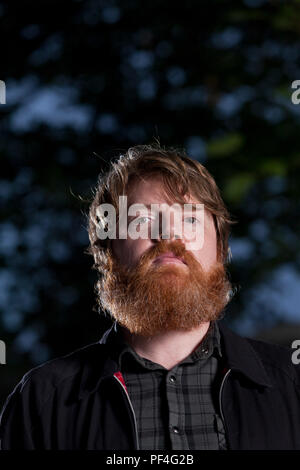 Edinburgh, Großbritannien. 18 August, 2018. Shaun Prescott, australischen Schriftsteller. Dargestellt an der Edinburgh International Book Festival. Edinburgh, Schottland. Bild von Gary Doak/Alamy leben Nachrichten Stockfoto