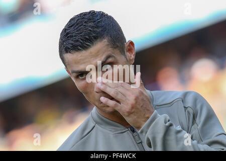 Verona, Italien. 18 Aug, 2018. firo: 18.08.2018, Fussball, International, Serie A, Saison 2018/2019, AC Chievo Verona - Juventus Cristiano Ronaldo, Juventus, Porträt | Quelle: dpa/Alamy leben Nachrichten Stockfoto