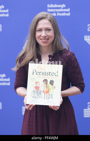 Edinburgh, Großbritannien. 19. August 2018. Chelsea Clinton an der Edinburgh International Book Festival. Credit: Brian Wilson/Alamy leben Nachrichten Stockfoto