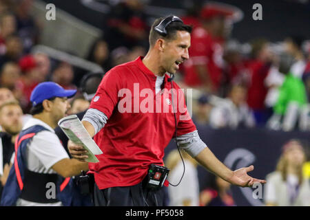 18. August 2018: San Francisco 49ers Haupttrainer Kyle Shanahan während der preseason NFL Football Spiel zwischen den Houston Texans und der San Francisco 49ers an NRG Stadion in Houston, TX. John Glaser/CSM Stockfoto