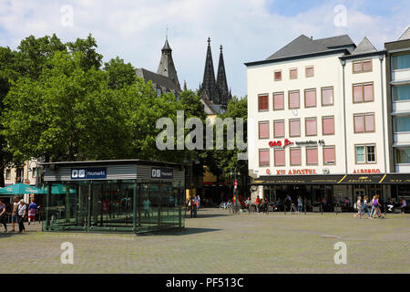 Köln, Deutschland - 31. MAI 2018: Heumarkt entfernt in Köln, Deutschland Stockfoto