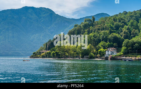 Malerische Anblick in Lenno, schönen Dorf mit Blick auf den Comer See, Lombardei, Italien. Stockfoto