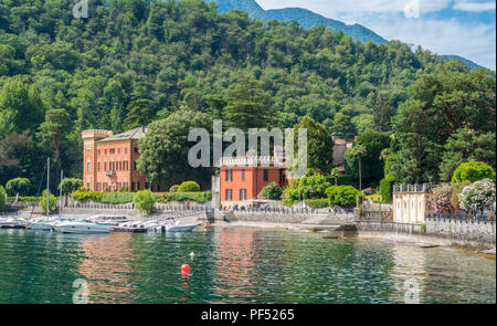 Malerische Anblick in Lenno, schönen Dorf mit Blick auf den Comer See, Lombardei, Italien. Stockfoto