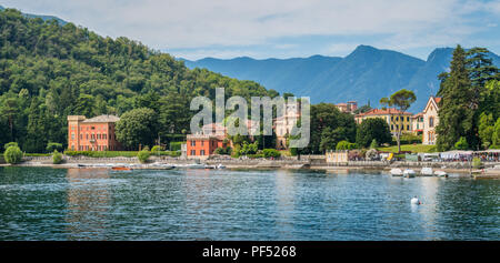 Malerische Anblick in Lenno, schönen Dorf mit Blick auf den Comer See, Lombardei, Italien. Stockfoto