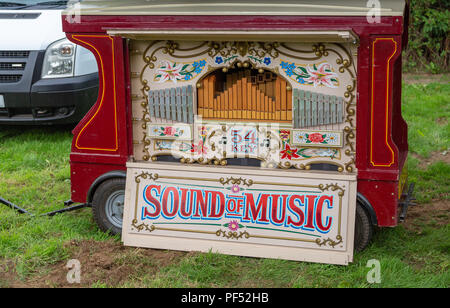 Dampf, Motoren, die für die grosse Dorset Steam Fair, Blandford, Dorset, Großbritannien Stockfoto
