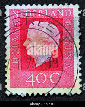 Frankiert Nederland Niederlande Stempel, Juliana Regina 40 c 40 Cent verwendet Stockfoto