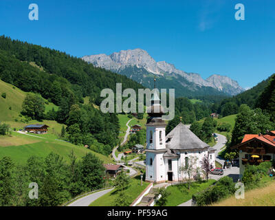 Wallfahrtskirche Maria Gern, Berchtesgaden, Berchtesgadener Land, Oberbayern, Bayern, Deutschland | Wallfahrtskirche Maria Gern, Bayern, Deutschland Stockfoto