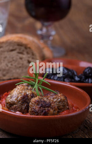 Albondigas, einer spanischen Tapa-Starter Stockfoto