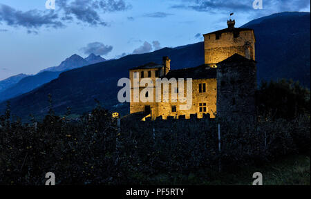 Schloss von Sarriod de la Tour Saint Pierre, Aostatal, Italien Stockfoto