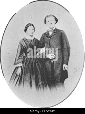 Atelier Bleibel - Paul Sinner und Wilhelmine Kienle als Hochzeitspaar 1864. Stockfoto