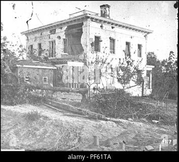 Atlanta, Ga. Die shell - Beschädigte erwägen Haus Stockfoto