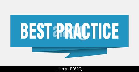Best practice unterzeichnen. beste Praxis papier origami Sprechblase. best practice Tag. best practice Banner Stock Vektor