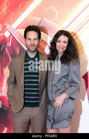 'Ant-Man und die Wespen' Rom Fotoshooting im Hotel de Russie verfügt über: Paul Rudd, Evangeline Lilly Wo: Rom, Italien Wann: 19 Aug 2018 Quelle: IPA/WENN.com ** Nur für die Veröffentlichung in Großbritannien, den USA, Deutschland, Österreich, Schweiz ** verfügbar Stockfoto